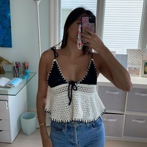 NBD crocheted crop top